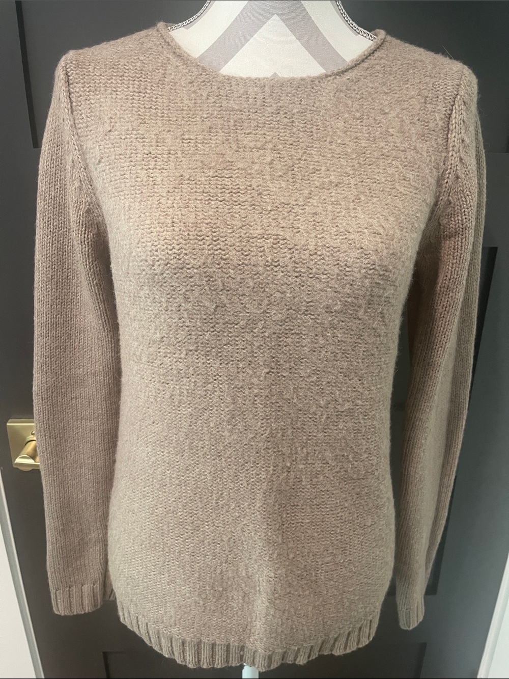 Zara Man Boucle Alpaca Wool Scoop Neck Sweater Size M Unisex